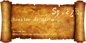 Szeiler Ádám névjegykártya