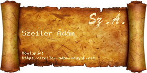 Szeiler Ádám névjegykártya